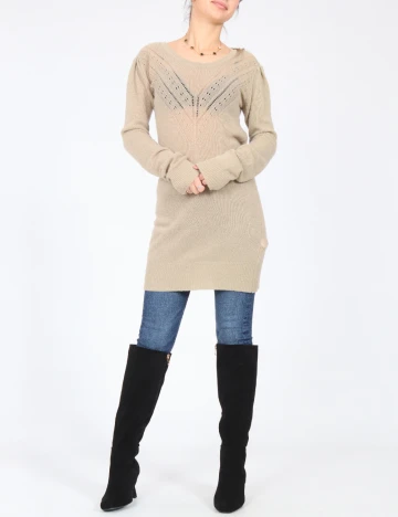 Pulover Zara, bej Crem