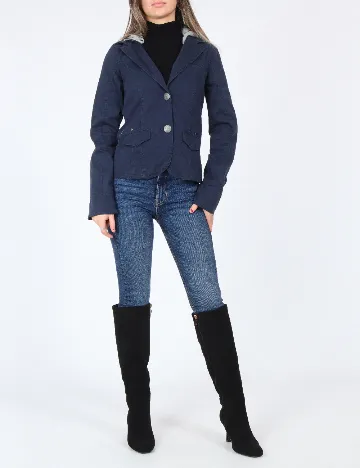 Jacheta Bershka, bleumarin Albastru