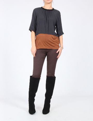 Bluza Zara, gri/maro