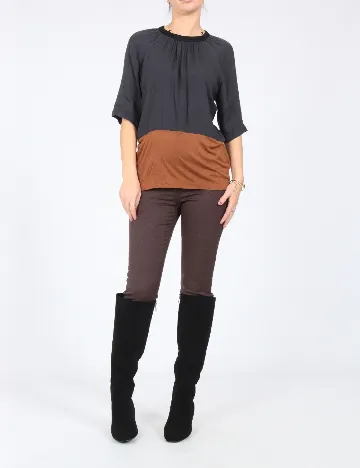 Bluza Zara, gri/maro