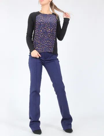 Bluza Zara, negru/albastru