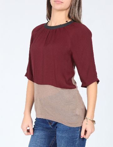 Bluza Zara, maro/visiniu