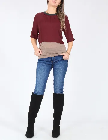 Bluza Zara, maro/visiniu