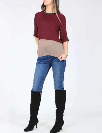 Bluza Zara, maro/visiniu