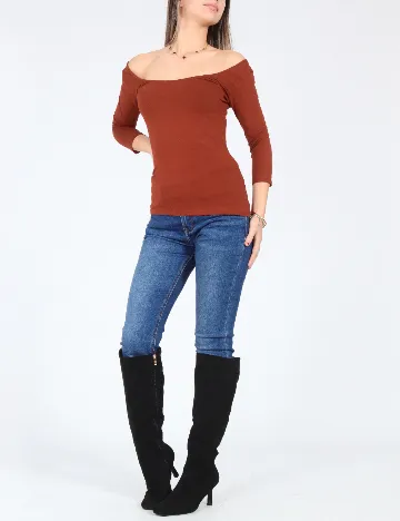 Bluza Bershka, caramiziu Maro