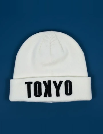 Caciula Bershka, ecru Alb