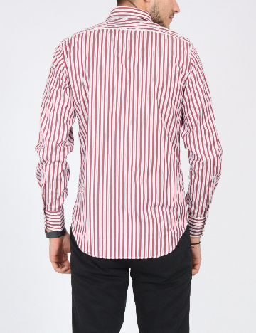 Camasa Zara, alb/rosu