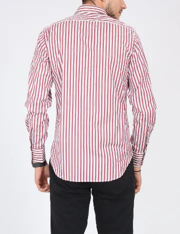 Camasa Zara, alb/rosu