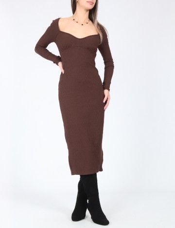 Rochie medie Bershka, maro