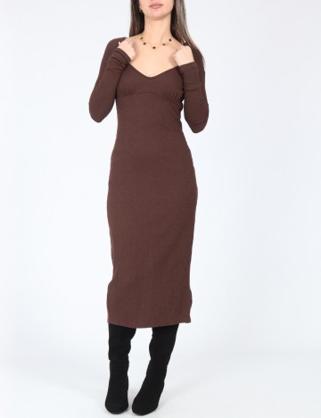 Rochie medie Bershka, maro