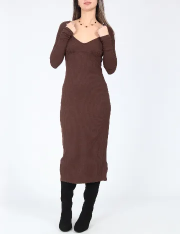 Rochie medie Bershka, maro