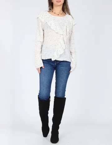 Bluza Pull&Bear, alb/negru