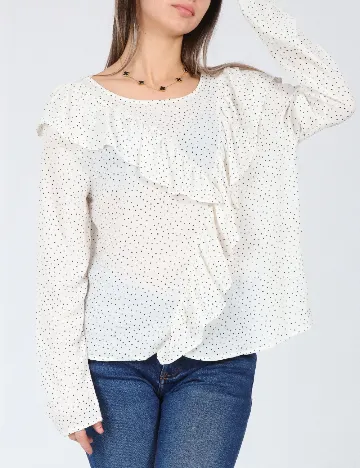 Bluza Pull&Bear, alb/negru