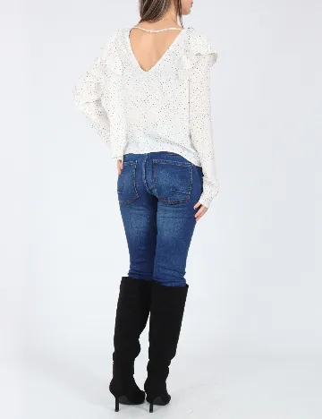 Bluza Pull&Bear, alb/negru