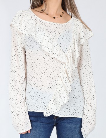 Bluza Pull&Bear, alb/negru