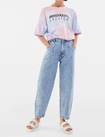 Blugi Bershka, bleu