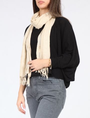 Esarfa Bershka, crem