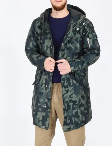 Geaca Pull&Bear, army Verde
