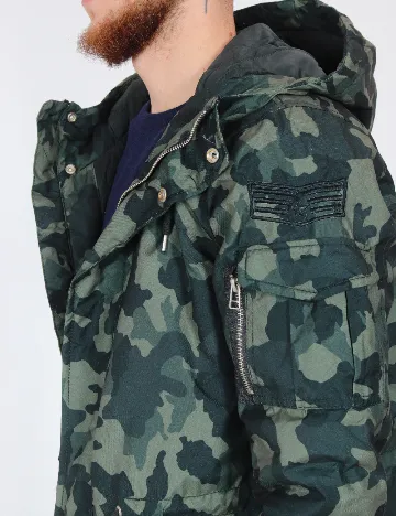 Geaca Pull&Bear, army Verde