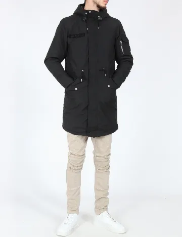 Geaca Pull&Bear, negru Negru