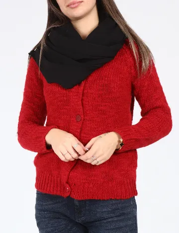 Esarfa circulara Bershka, negru Negru