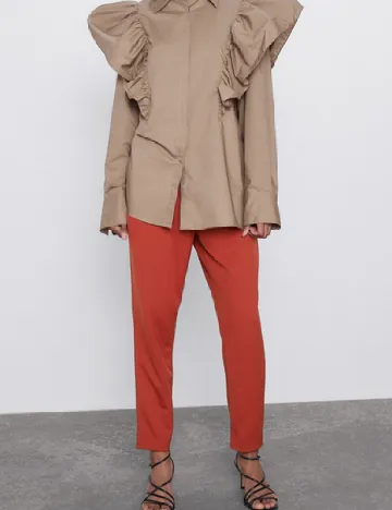 Pantaloni Zara, caramiziu