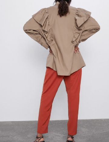 Pantaloni Zara, caramiziu