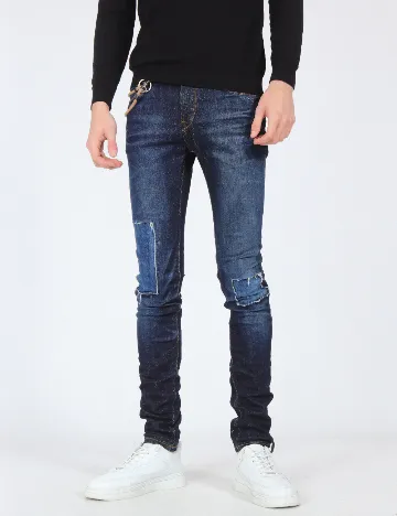 Blugi Pull&Bear, bleumarin Albastru