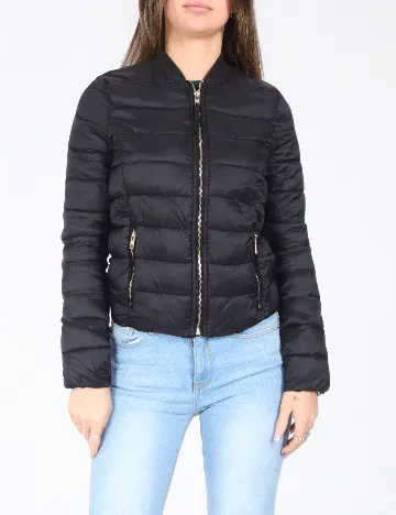 Geaca Bershka, negru Negru