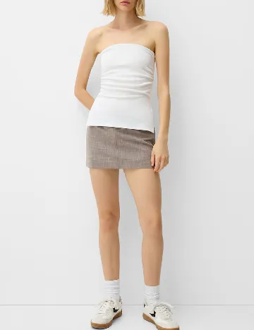 Fusta pantalon Bershka, gri