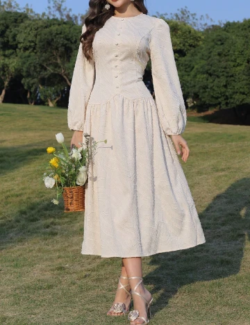 Rochie medie SHEIN, crem Crem