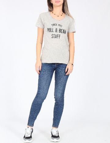 Tricou Pull&Bear, gri