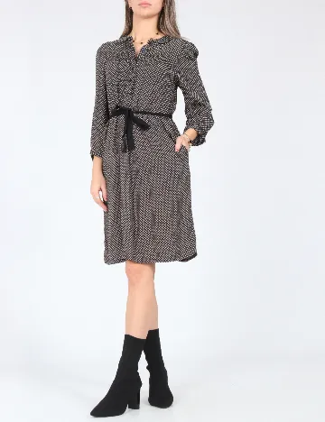 Rochie scurta Zara, negru/ecru