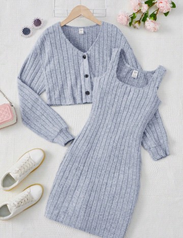 Compleu Shein Kids, albastru