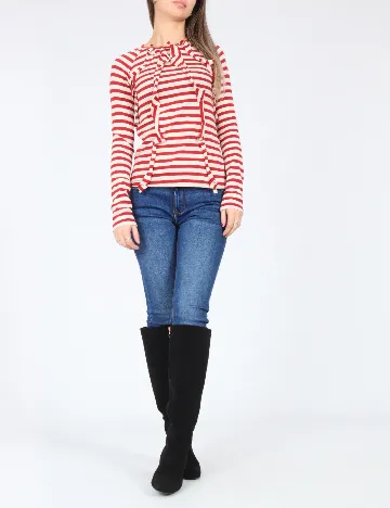 Bluza Zara, rosu/crem