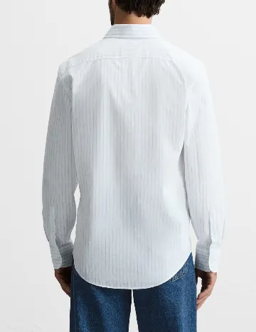 Camasa Zara, alb/albastru