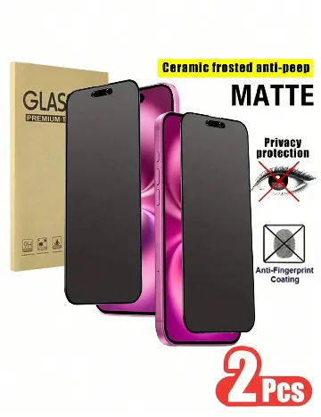 Set folie sticla iPhone 13 2 bucati SHEIN, negru Negru