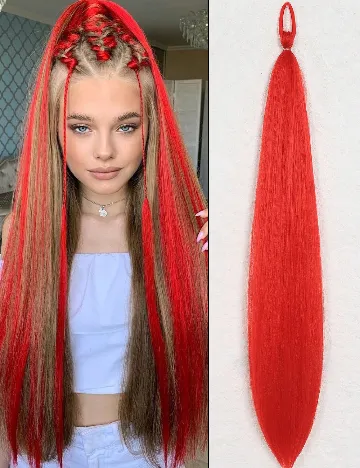 Extensie de par SHEIN, rosu Rosu