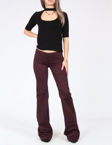 Pantaloni Bershka, pruna