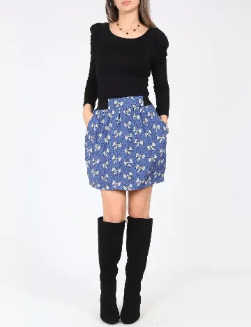 Rochie scurta Zara, negru/albastru