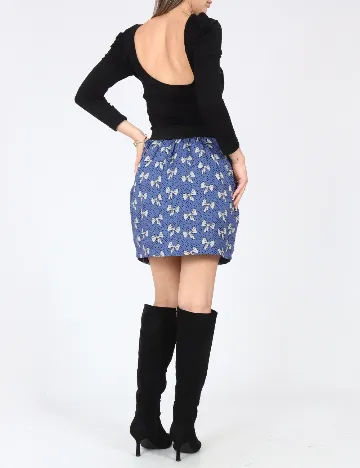 Rochie scurta Zara, negru/albastru