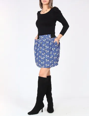 Rochie scurta Zara, negru/albastru