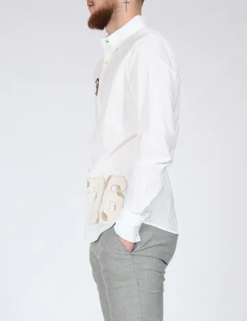 Camasa Bershka, alb Alb