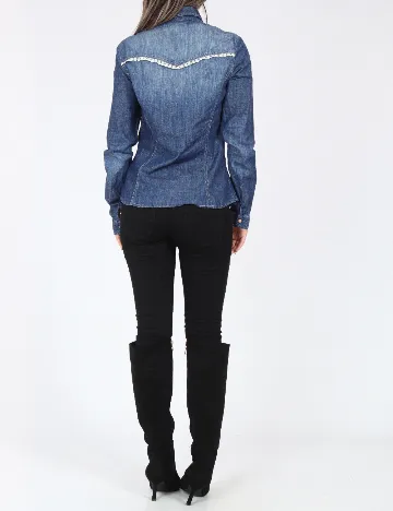 Camasa Bershka, albastru Albastru