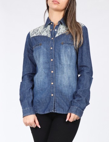 Camasa Bershka, albastru