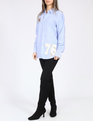 Camasa Bershka, albastru