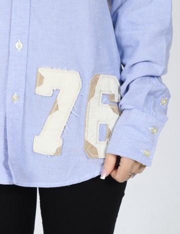 Camasa Bershka, albastru