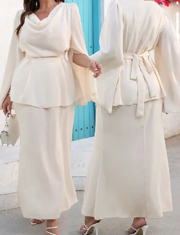 Compleu SHEIN CURVE, crem