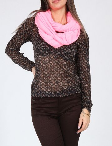 Esarfa circulara Bershka, roz