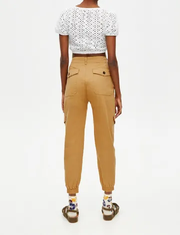 Pantaloni Pull&Bear, maro deschis Maro